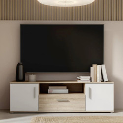 Szafka RTV NET106 IKLT031-Q45F Dąb Sonoma/Biały Meble Forte