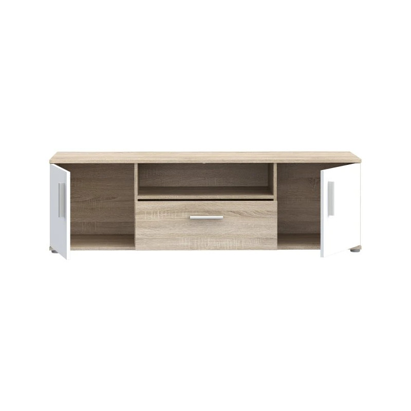 Szafka RTV NET106 IKLT031-Q45F Dąb Sonoma/Biały Meble Forte