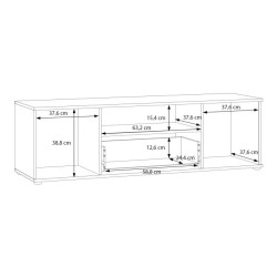 Szafka RTV NET106 IKLT031-Q45F Dąb Sonoma/Biały Meble Forte