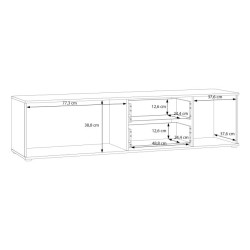 Szafka RTV NET106 IKLT041L-Q45F Dąb Sonoma/Biały Meble Forte