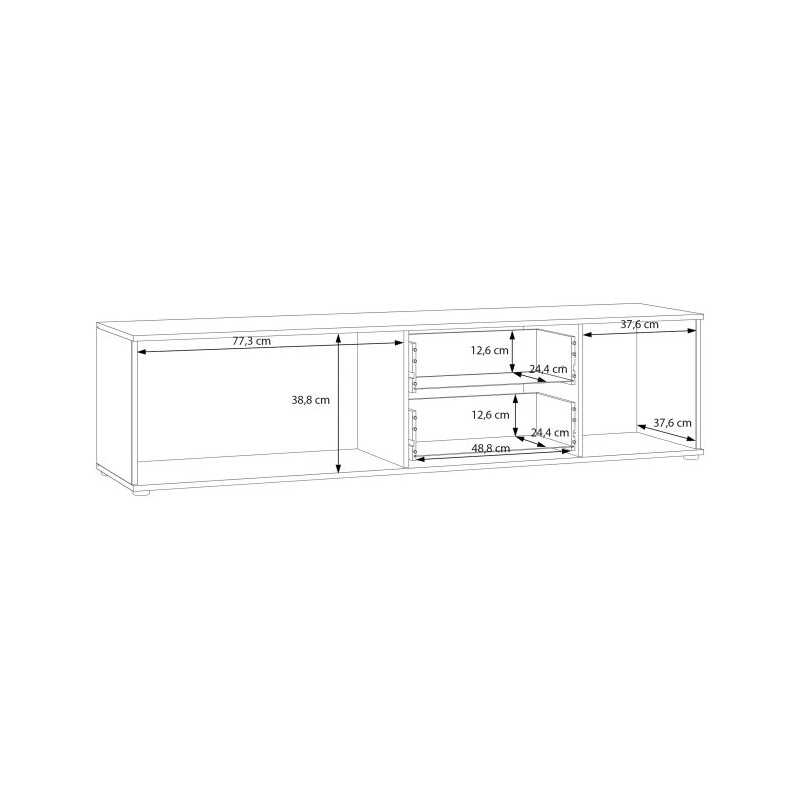 Szafka RTV NET106 IKLT041L-Q45F Dąb Sonoma/Biały Meble Forte