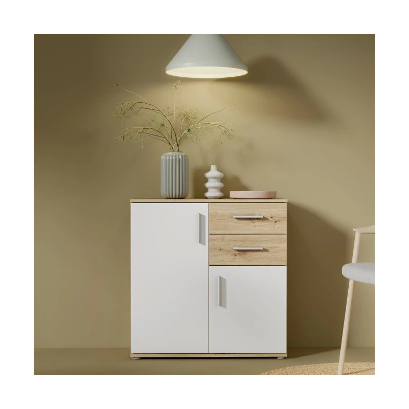 Komoda NET106 IKLK221-C830 Dąb Sonoma/Biały Meble Forte