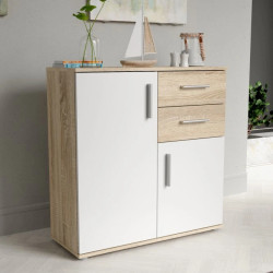Komoda NET106 IKLK221-Q45F Dąb Sonoma/Biały Meble Forte
