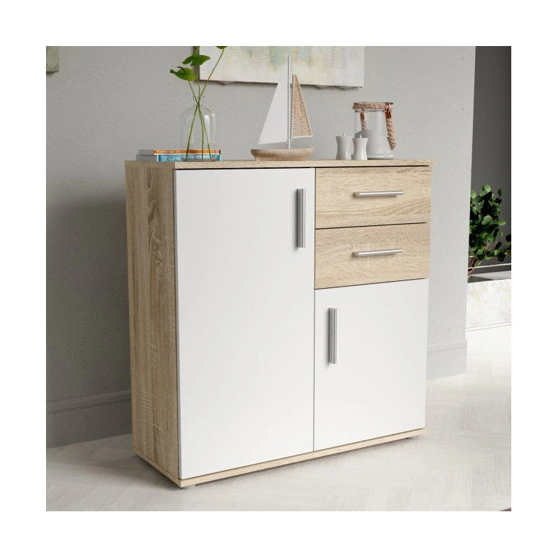 Komoda NET106 IKLK221-Q45F Dąb Sonoma/Biały Meble Forte