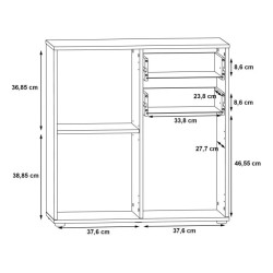 Komoda NET106 IKLK221-Q45F Dąb Sonoma/Biały Meble Forte