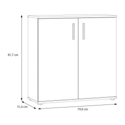 Komoda 2D NET106 IKLK222-C804 Dąb Artisan/Biały Meble Forte