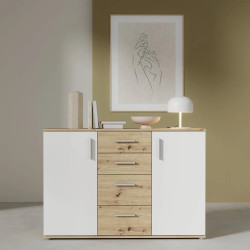 Komoda 2D4S NET106 KLK231-C830 Dąb Artisan/Biały Meble Forte