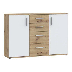 Komoda 2D4S NET106 KLK231-C830 Dąb Artisan/Biały Meble Forte