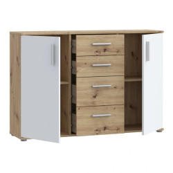 Komoda 2D4S NET106 KLK231-C830 Dąb Artisan/Biały Meble Forte