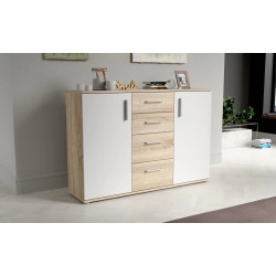 Komoda 2D4S NET106 IKLK231-Q45F Dąb Sonoma/Biały Meble Forte