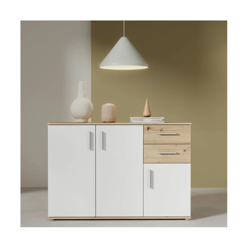 Komoda 3D2S NET106 IKLK232-C830 Dąb Artisan/Biały Meble Forte