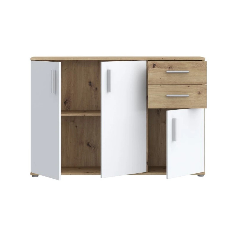 Komoda 3D2S NET106 IKLK232-C830 Dąb Artisan/Biały Meble Forte