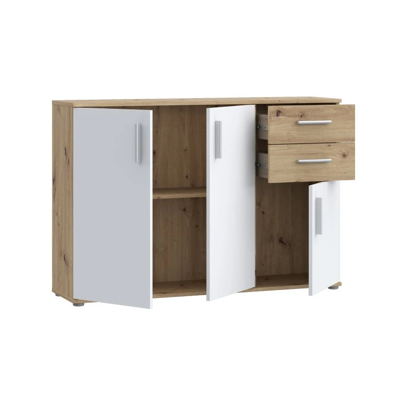 Komoda 3D2S NET106 IKLK232-C830 Dąb Artisan/Biały Meble Forte