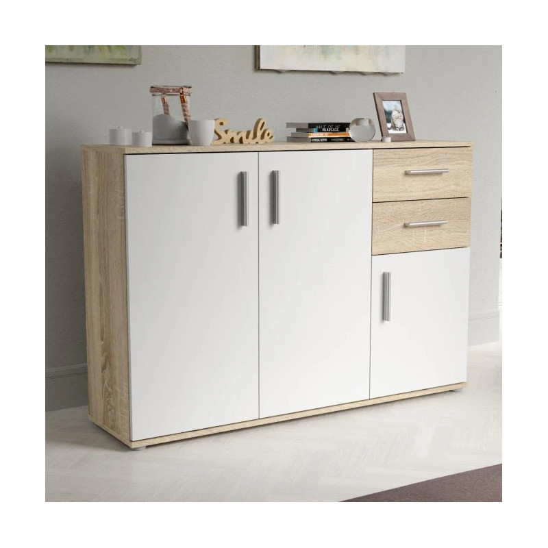 Komoda 3D2S NET106 IKLK232-Q45F Dąb Sonoma/Biały Meble Forte