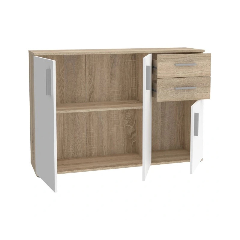 Komoda 3D2S NET106 IKLK232-Q45F Dąb Sonoma/Biały Meble Forte