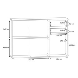 Komoda 3D2S NET106 IKLK232-Q45F Dąb Sonoma/Biały Meble Forte