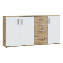 Komoda 3D4S NET106 IKLK241-C830 Dąb Artisan/Biały Meble Forte