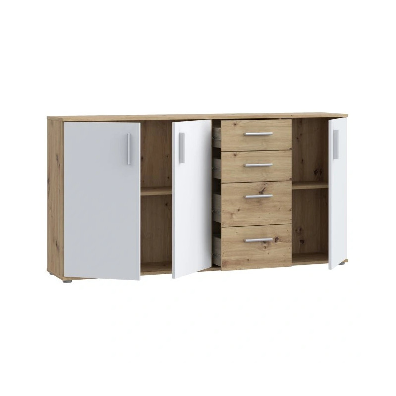 Komoda 3D4S NET106 IKLK241-C830 Dąb Artisan/Biały Meble Forte