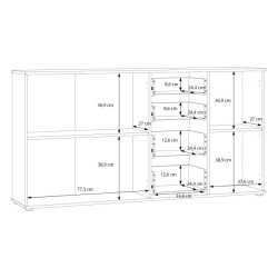 Komoda 3D4S NET106 IKLK241-C830 Dąb Artisan/Biały Meble Forte