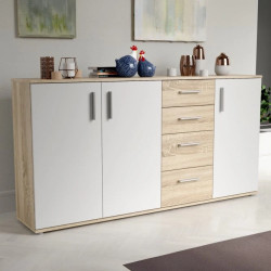 Komoda 3D4S NET106 IKLK241-Q45F Dąb Sonoma/Biały Meble Forte