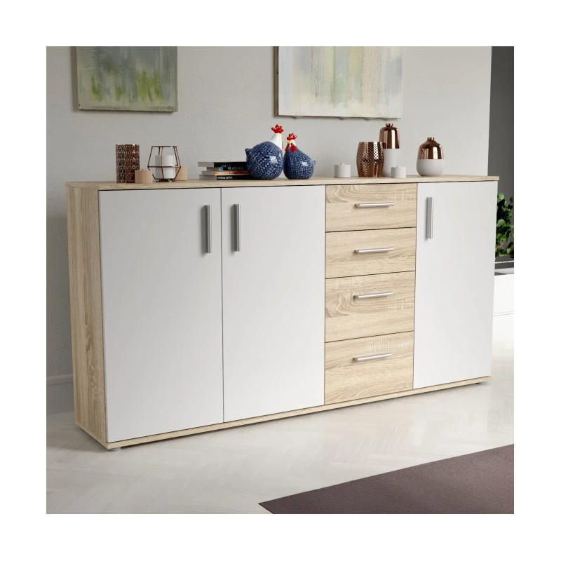 Komoda 3D4S NET106 IKLK241-Q45F Dąb Sonoma/Biały Meble Forte