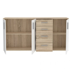 Komoda 3D4S NET106 IKLK241-Q45F Dąb Sonoma/Biały Meble Forte