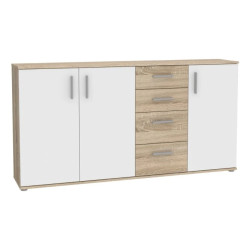 Komoda 3D4S NET106 IKLK241-Q45F Dąb Sonoma/Biały Meble Forte