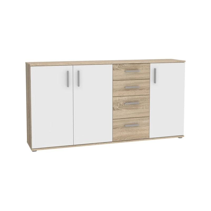 Komoda 3D4S NET106 IKLK241-Q45F Dąb Sonoma/Biały Meble Forte