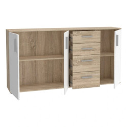 Komoda 3D4S NET106 IKLK241-Q45F Dąb Sonoma/Biały Meble Forte