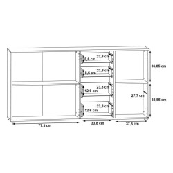 Komoda 3D4S NET106 IKLK241-Q45F Dąb Sonoma/Biały Meble Forte