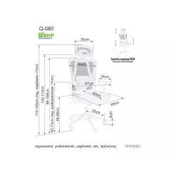 Fotel obrotowy Q-080M czarny (z wieszakiem)