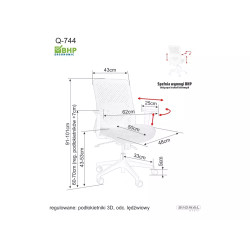 Fotel obrotowy Q-744 czarny