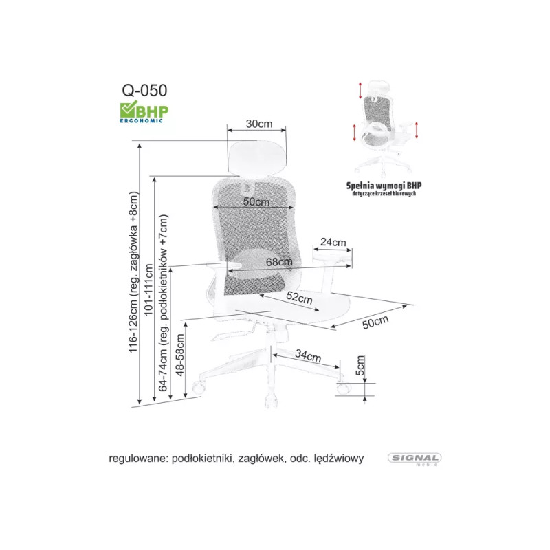 Fotel obrotowy Q-050 czarny