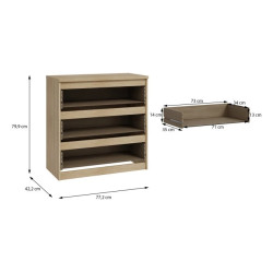 Komoda 3S Chelsea CHLK23-D30F Dąb Sonoma Meble Forte