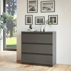 Komoda 3S Chelsea CHLK23-U27S Wolfram szary Meble Forte