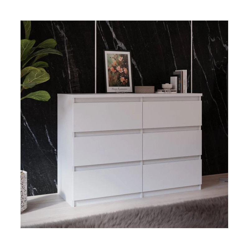 Komoda 6S Chelsea CHLK24-U42 Biały Meble Forte
