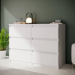 Komoda 6S Chelsea CHLK24-U42 Biały Meble Forte