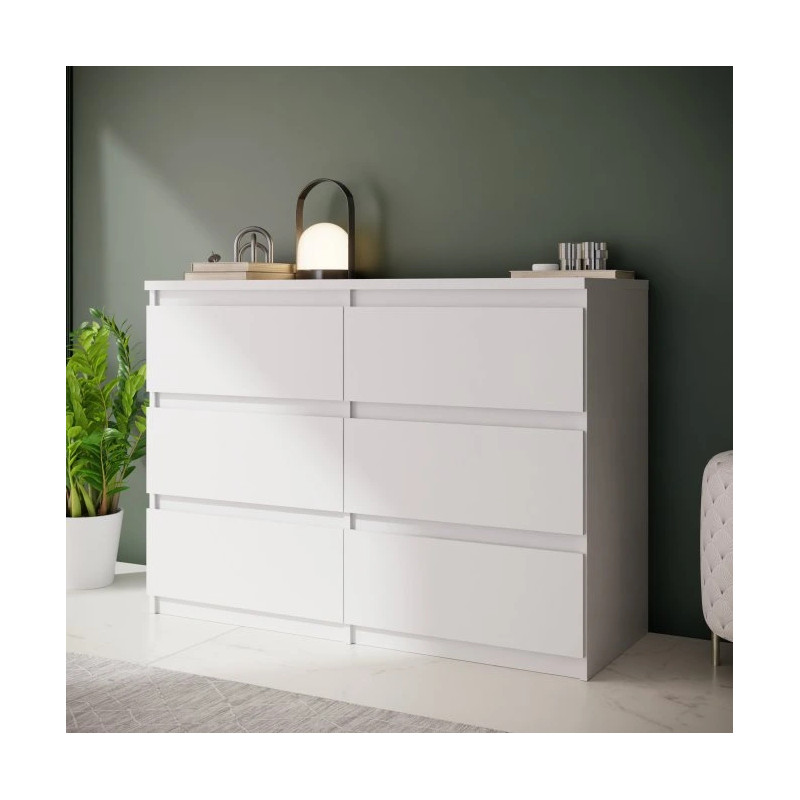 Komoda 6S Chelsea CHLK24-U42 Biały Meble Forte