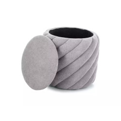 Pufa Pelaro z pojemnikiem jasny szary tap.256 (41x42)