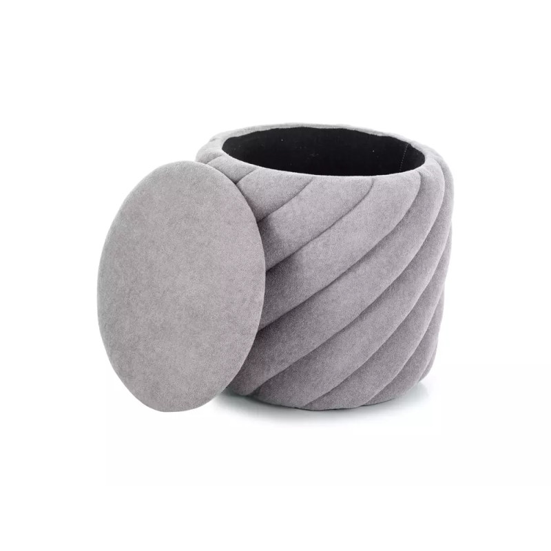 Pufa Pelaro z pojemnikiem jasny szary tap.256 (41x42)