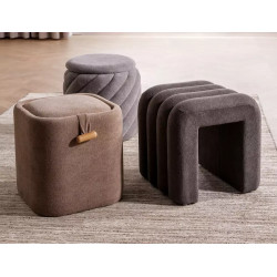 Pufa Pelaro z pojemnikiem jasny szary tap.256 (41x42)