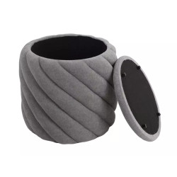 Pufa Pelaro z pojemnikiem jasny szary tap.256 (41x42)