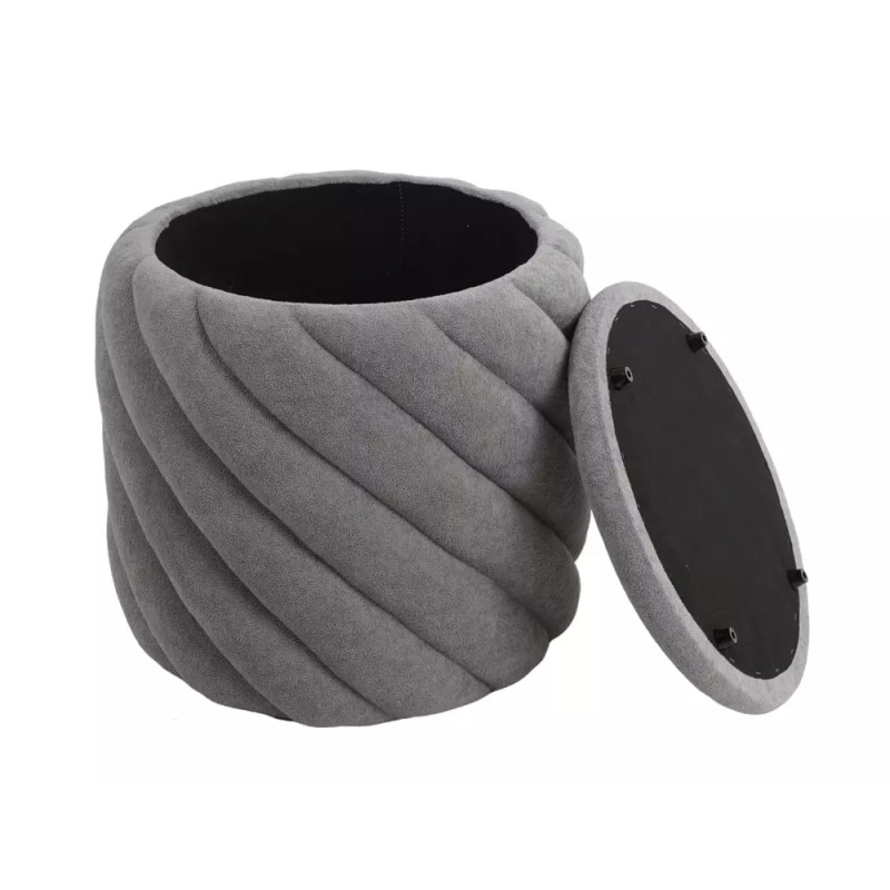 Pufa Pelaro z pojemnikiem jasny szary tap.256 (41x42)