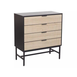 Komoda Mago K2 dąb/czarny mat (90x40x80)