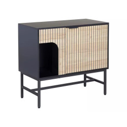 Komoda Mago K3 dąb/czarny mat (75x40x80)