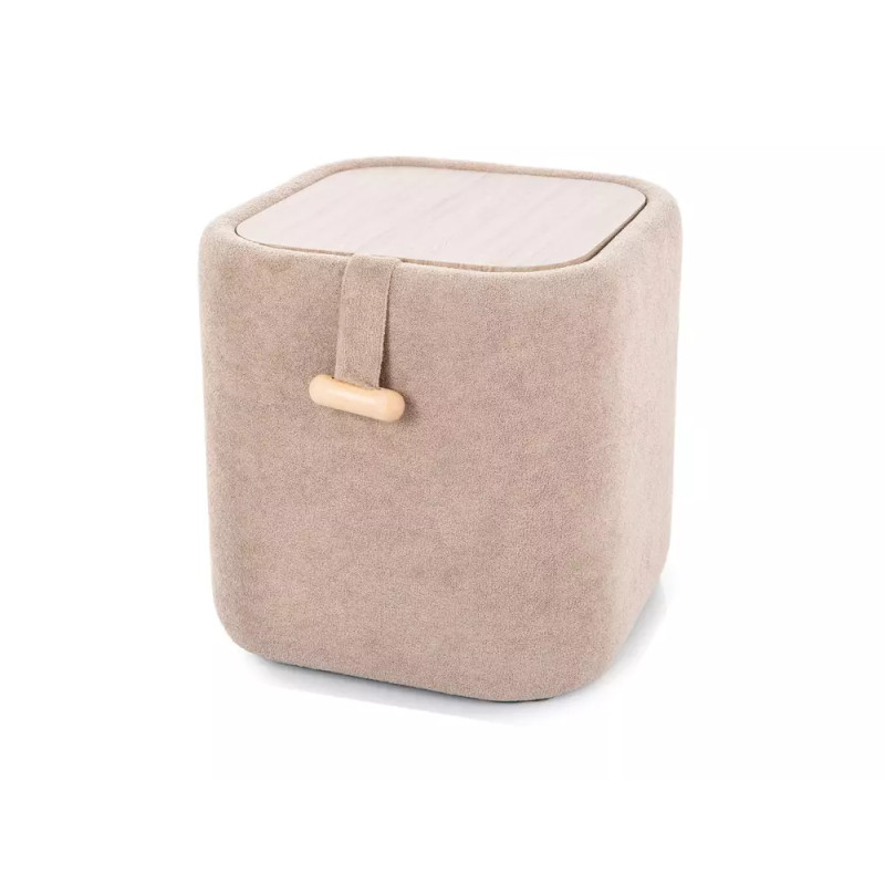 Pufa Nap z pojemnikiem ciemny beż tap.253 (42x37)