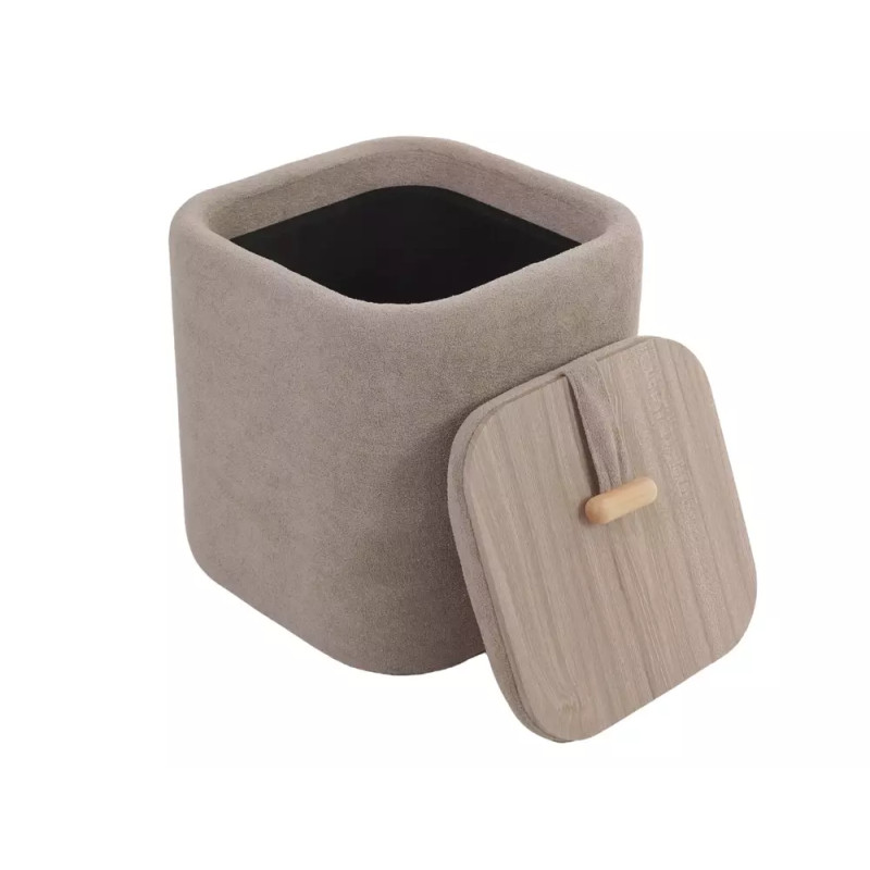 Pufa Nap z pojemnikiem ciemny beż tap.253 (42x37)