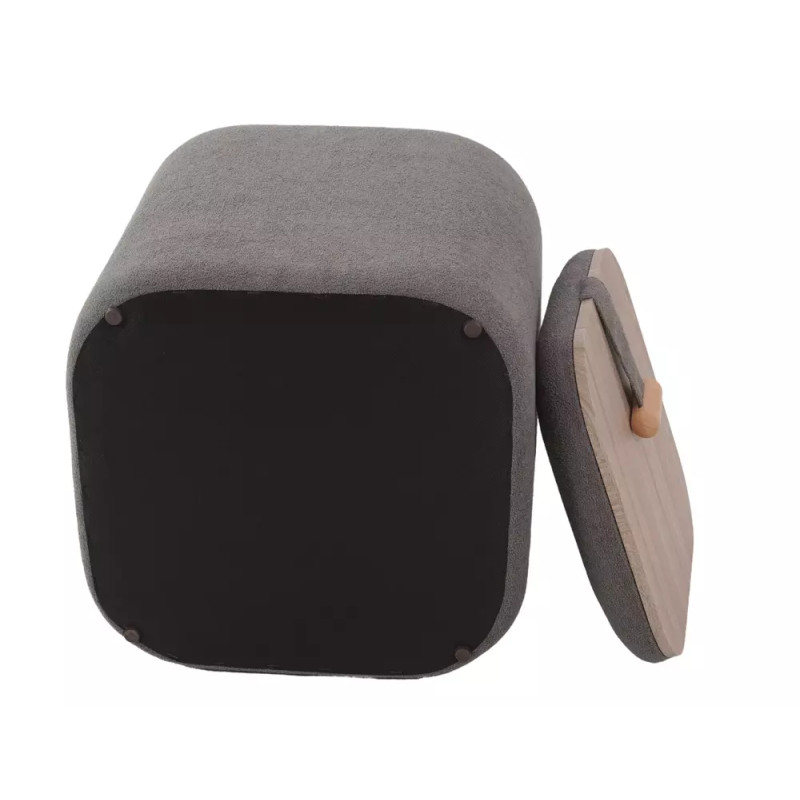 Pufa Nap z pojemnikiem szary tap.254 (42x37)