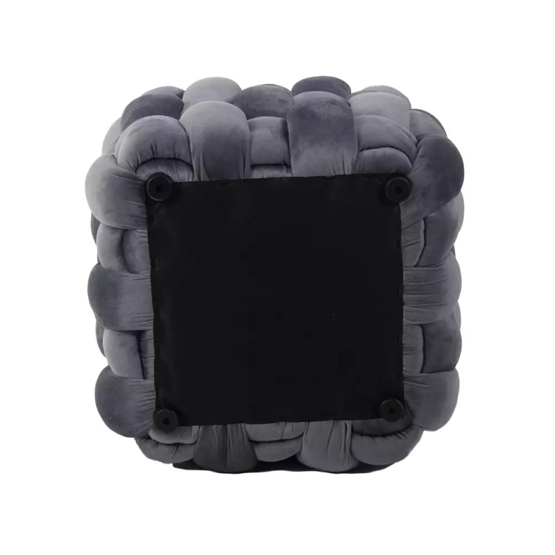 Pufa Faris Velvet szary tap.252 (41x45)