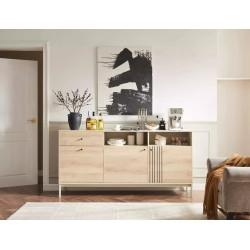 Komoda Frost K1 off white/dąb alpejski (90x40x180)